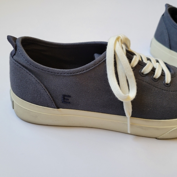 Everlane Forever Sneakers Blue & Cream Lace-Up Unisex Women US 9/Men US 7 - Picture 2 of 10